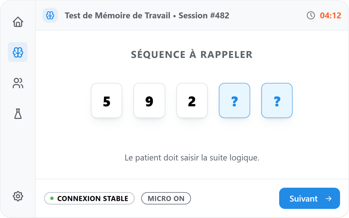 Interface de passation